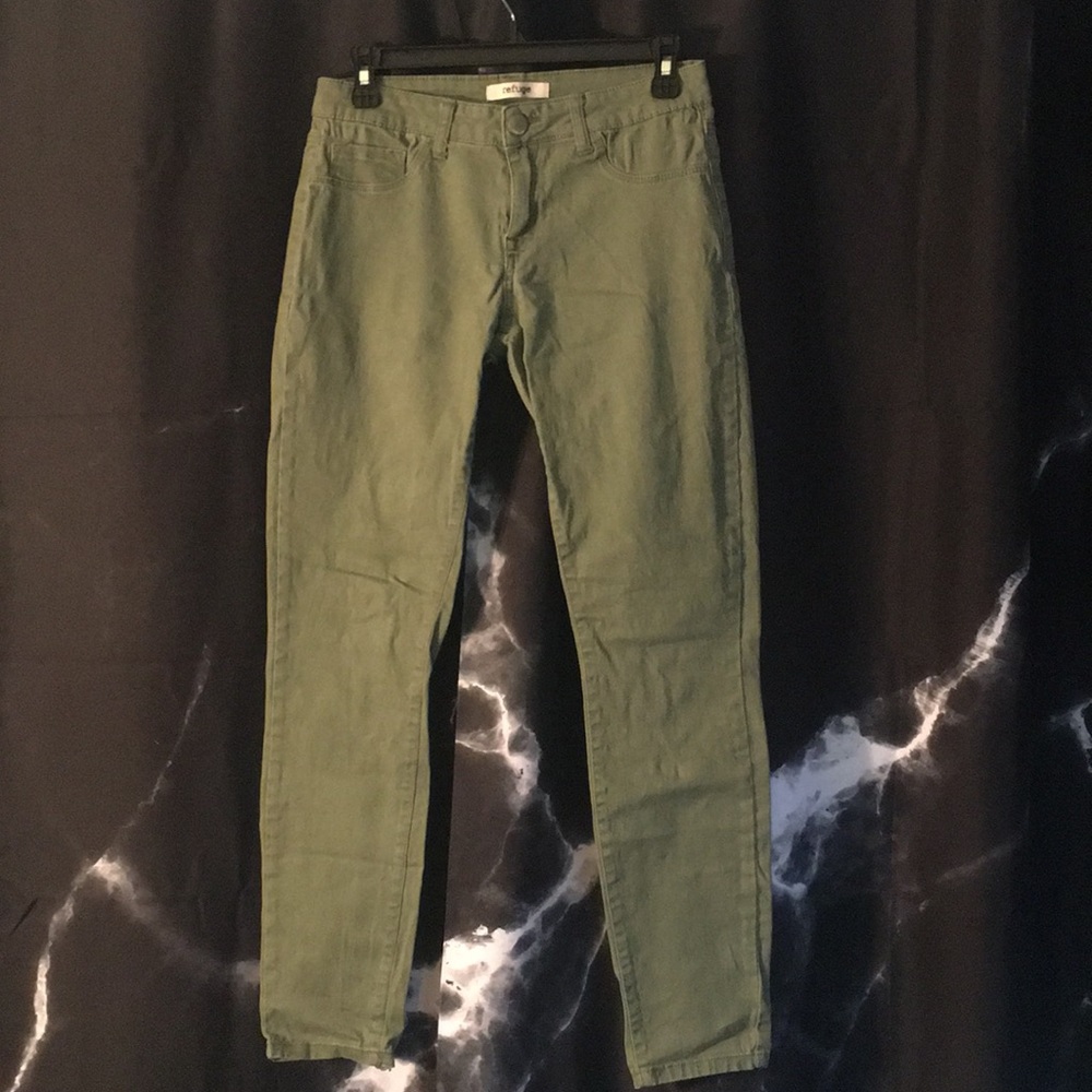 Olive Green Skinny Pants